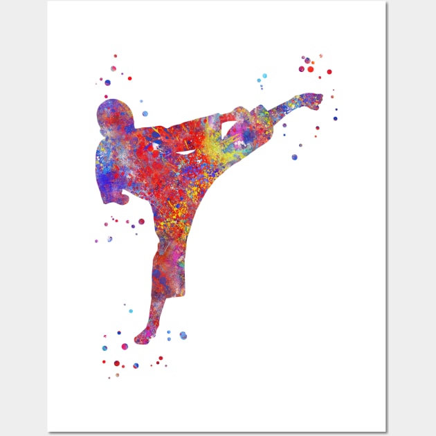 Karate fighter boy Wall Art by RosaliArt